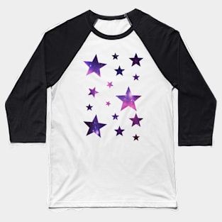 Purple Ombre Galaxy Stars Baseball T-Shirt